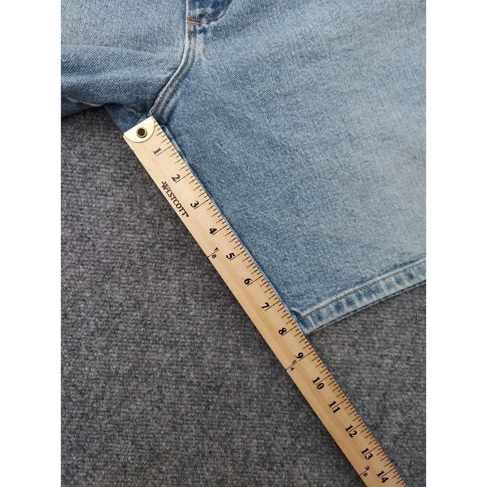 Wrangler‎ Denim Shorts Mens 36 Blue Light Wash Vtg Jorts Work Wear Jean Cotton